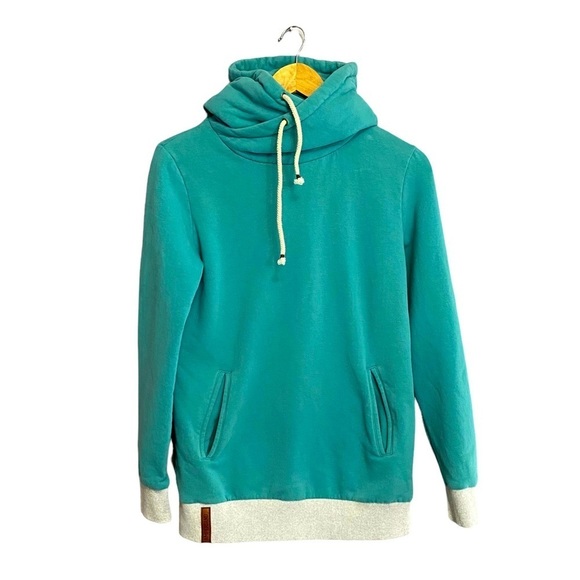 AMPERSAND | Womens Double Hood XS Pull Over Sweater Teal Colour in EUCββ - Picture 1 of 5